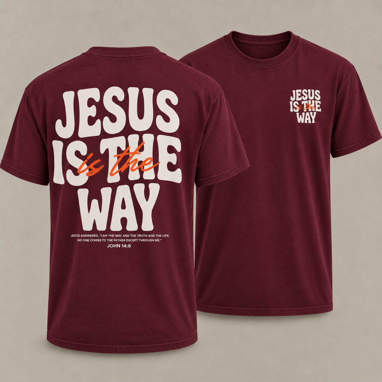 Jesus Is The Way Christian T-Shirt John 14:6 Faith Tee