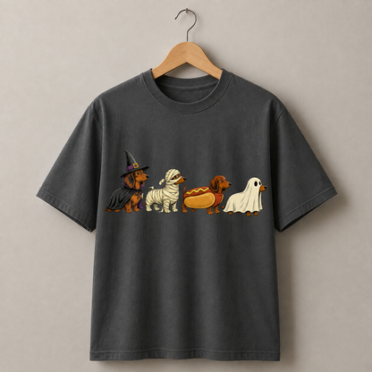 Halloween Dachshund Dogs Graphic T-Shirt Dog Lover