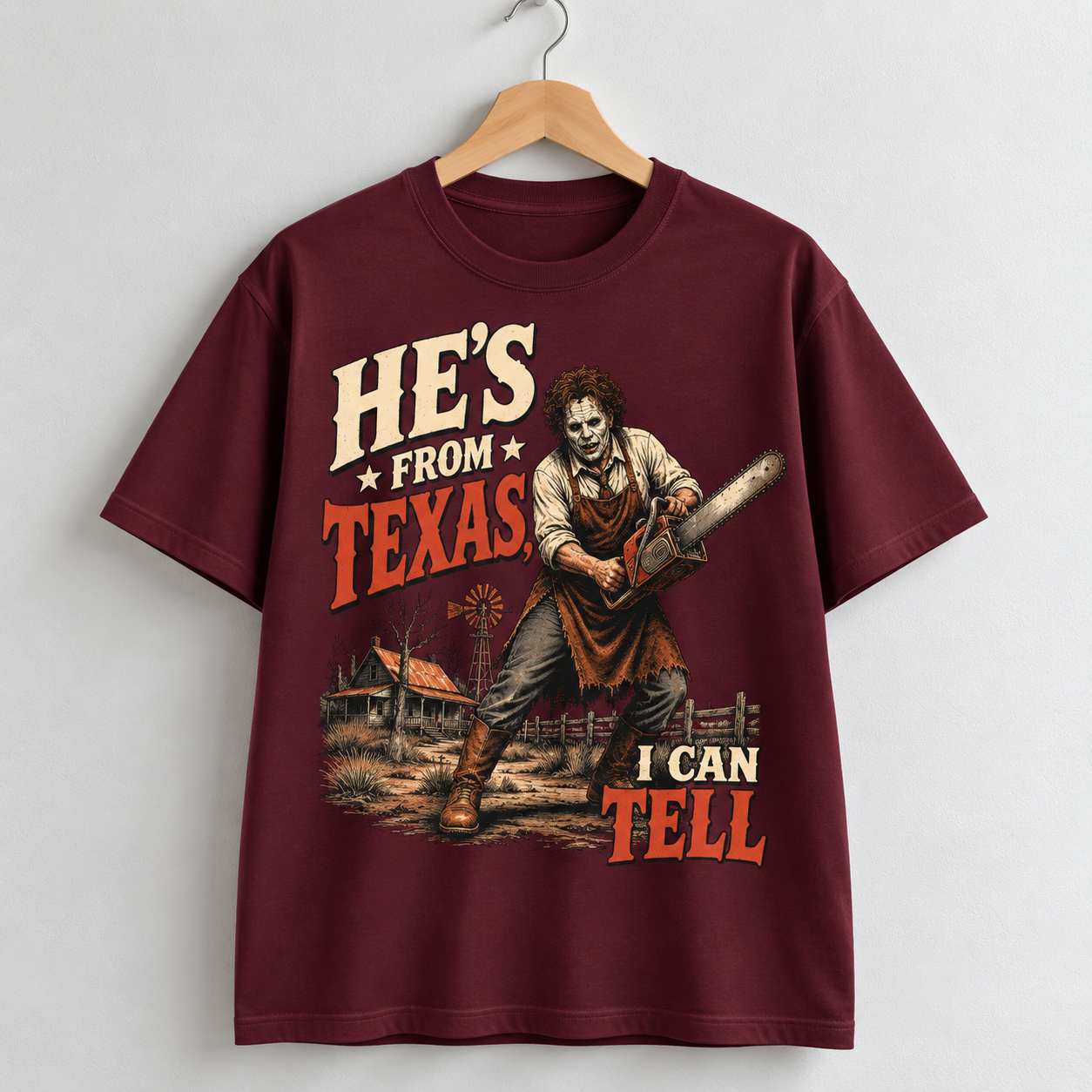 Texas Chainsaw Horror Graphic T-Shirt Vintage Style