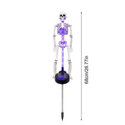 Solar Halloween Skeleton Yard Stake: Glowing Outdoor Lawn Decor