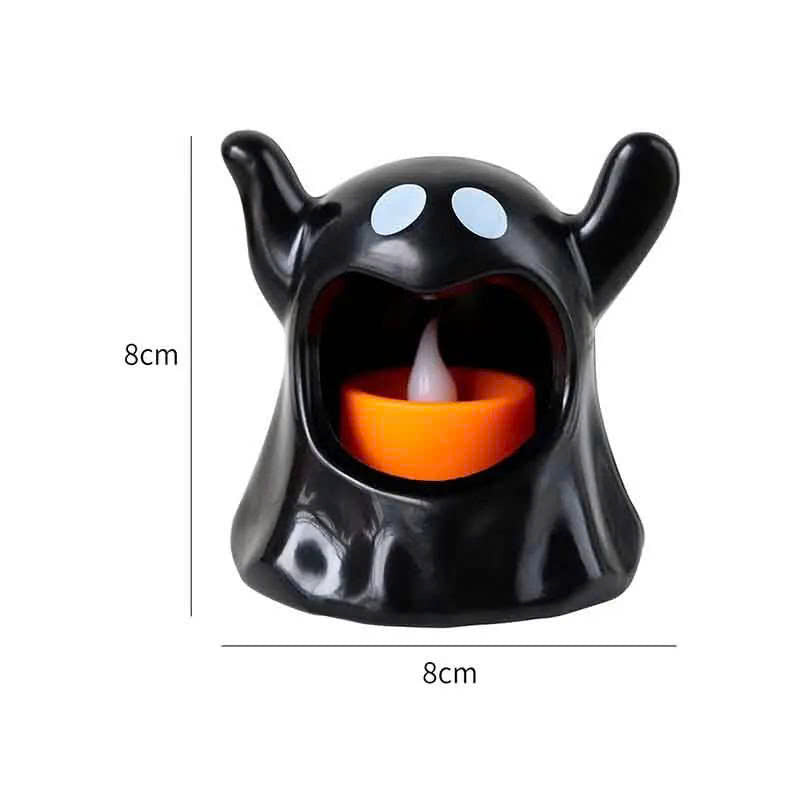 Halloween Ghost LED Candle Lamp: Flameless Tabletop Light Decor
