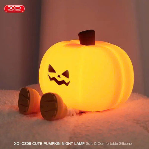 Cute Silicone Pumpkin Night Light: Dimmable LED Bedside Lamp for Kids