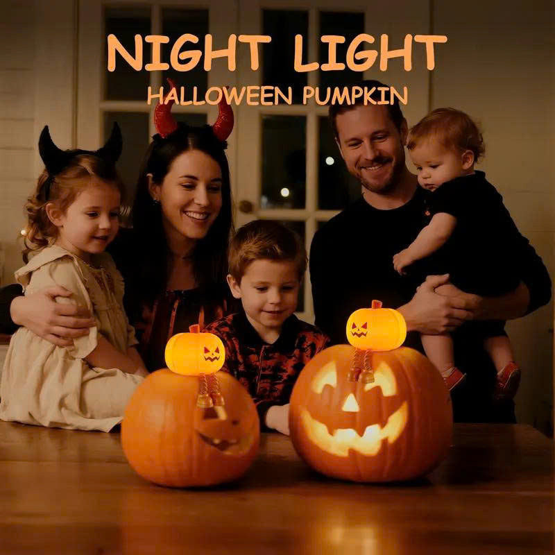 Cute Silicone Pumpkin Night Light: Dimmable LED Bedside Lamp for Kids