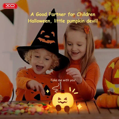 Cute Silicone Pumpkin Night Light: Dimmable LED Bedside Lamp for Kids