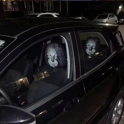 2Pack Spooky Ghost Face Headrest Covers for Cars - Halloween Auto Decor