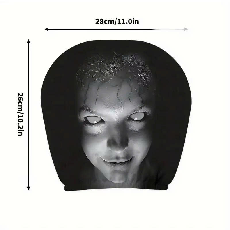 2Pack Spooky Ghost Face Headrest Covers for Cars - Halloween Auto Decor