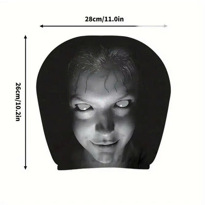 2Pack Spooky Ghost Face Headrest Covers for Cars - Halloween Auto Decor