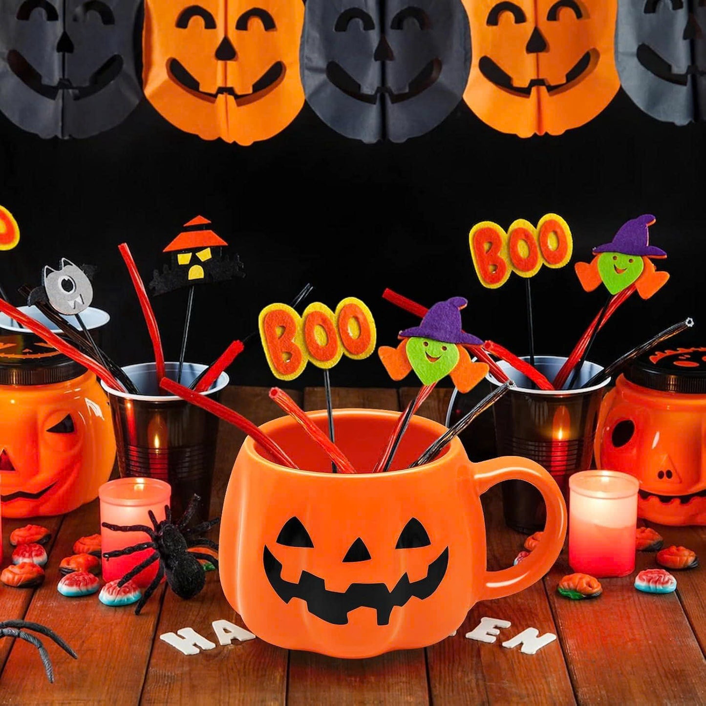 Ceramic Halloween Pumpkin Coffee Mug - 14 oz Jack O’Lantern Cup