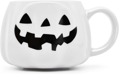 Ceramic Halloween Pumpkin Coffee Mug - 14 oz Jack O’Lantern Cup