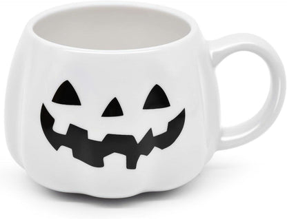 Ceramic Halloween Pumpkin Coffee Mug - 14 oz Jack O’Lantern Cup