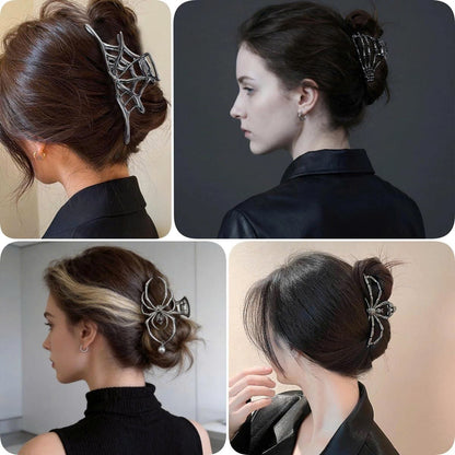4PCS Gothic Metal Halloween Hair Claw Clips Set for Women