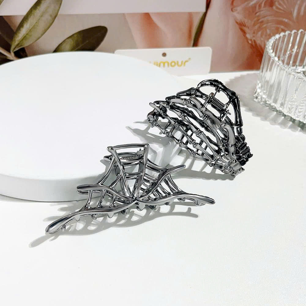 4PCS Gothic Metal Halloween Hair Claw Clips Set for Women