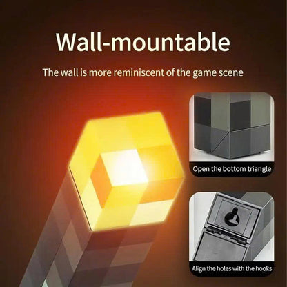 Pixel Brownstone Torch Light: USB Rechargeable Wall & Table Lamp