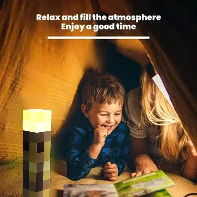 Pixel Brownstone Torch Light: USB Rechargeable Wall & Table Lamp
