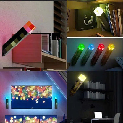 Pixel Brownstone Torch Light: USB Rechargeable Wall & Table Lamp