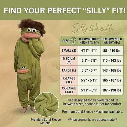 Funny Big Mouth Monster Onesie Pajamas with Giant Comb