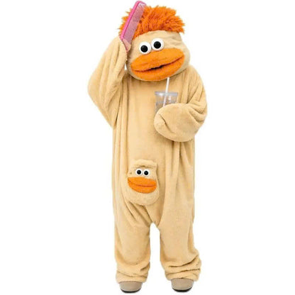 Funny Big Mouth Monster Onesie Pajamas with Giant Comb