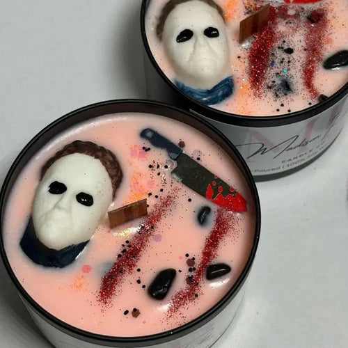 Michael Myers Halloween Horror Movie Candle - 8oz Candy Apple Soy Wax
