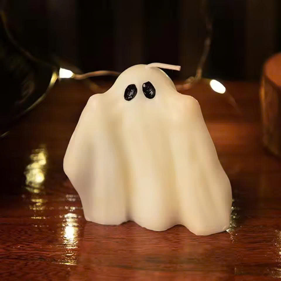 6PCS Halloween Ghost Candles - Soy Wax Cute Tabletop Decor