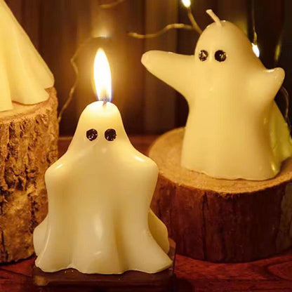 6PCS Halloween Ghost Candles - Soy Wax Cute Tabletop Decor