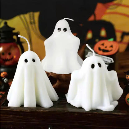 6PCS Halloween Ghost Candles - Soy Wax Cute Tabletop Decor
