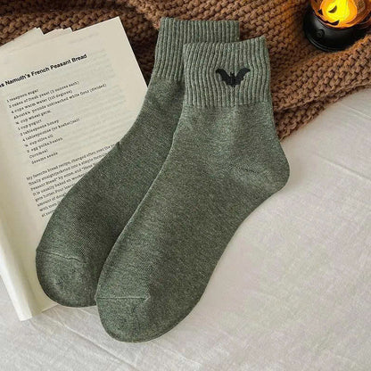 5 Pairs Women’s Cute Halloween Socks - Cozy Knit Crew Socks Set