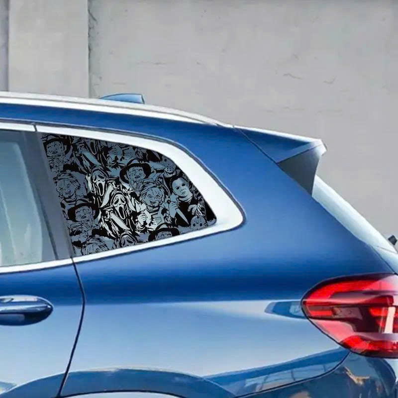Halloween Horror Movie Characters Car Window Sticker - Waterproof Decal