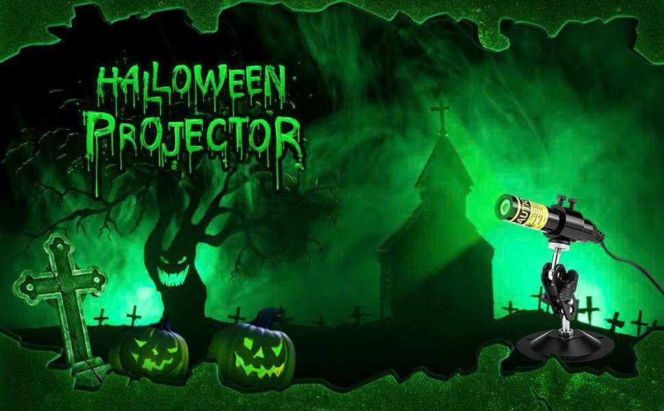Halloween Laser Swamp Light Projector - IP67 Waterproof Outdoor Decor