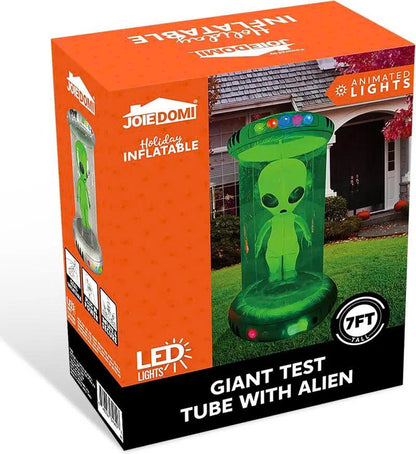 7FT Alien / 9FT UFO Halloween Inflatables with Animated LEDs - Yard Decor