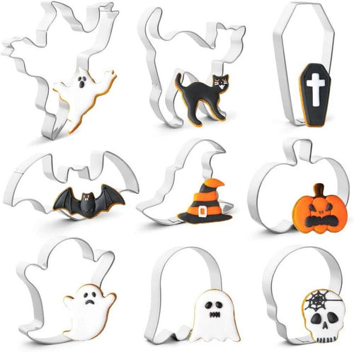 9PCS Stainless Steel Halloween Cookie Cutters Set