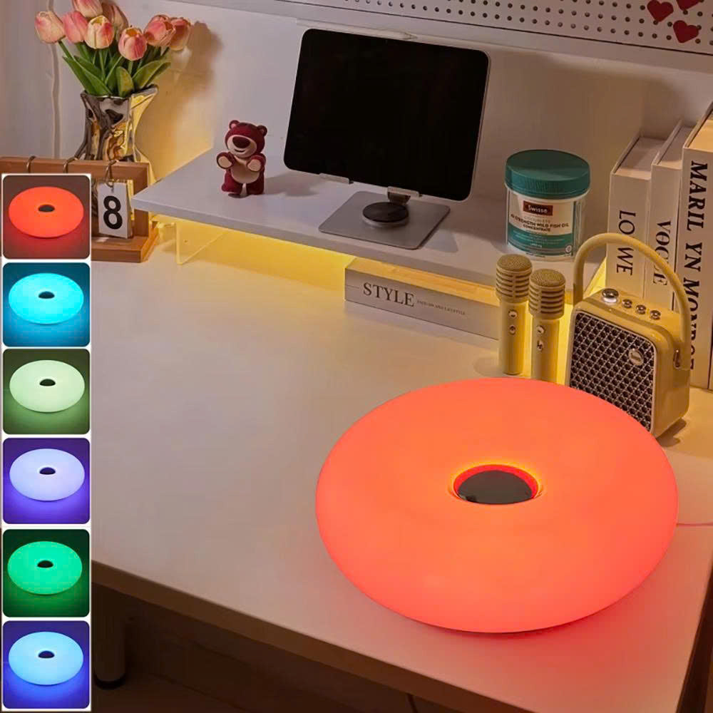 Bauhaus Donut Table Lamp - USB Ambient Night Light for Bedroom