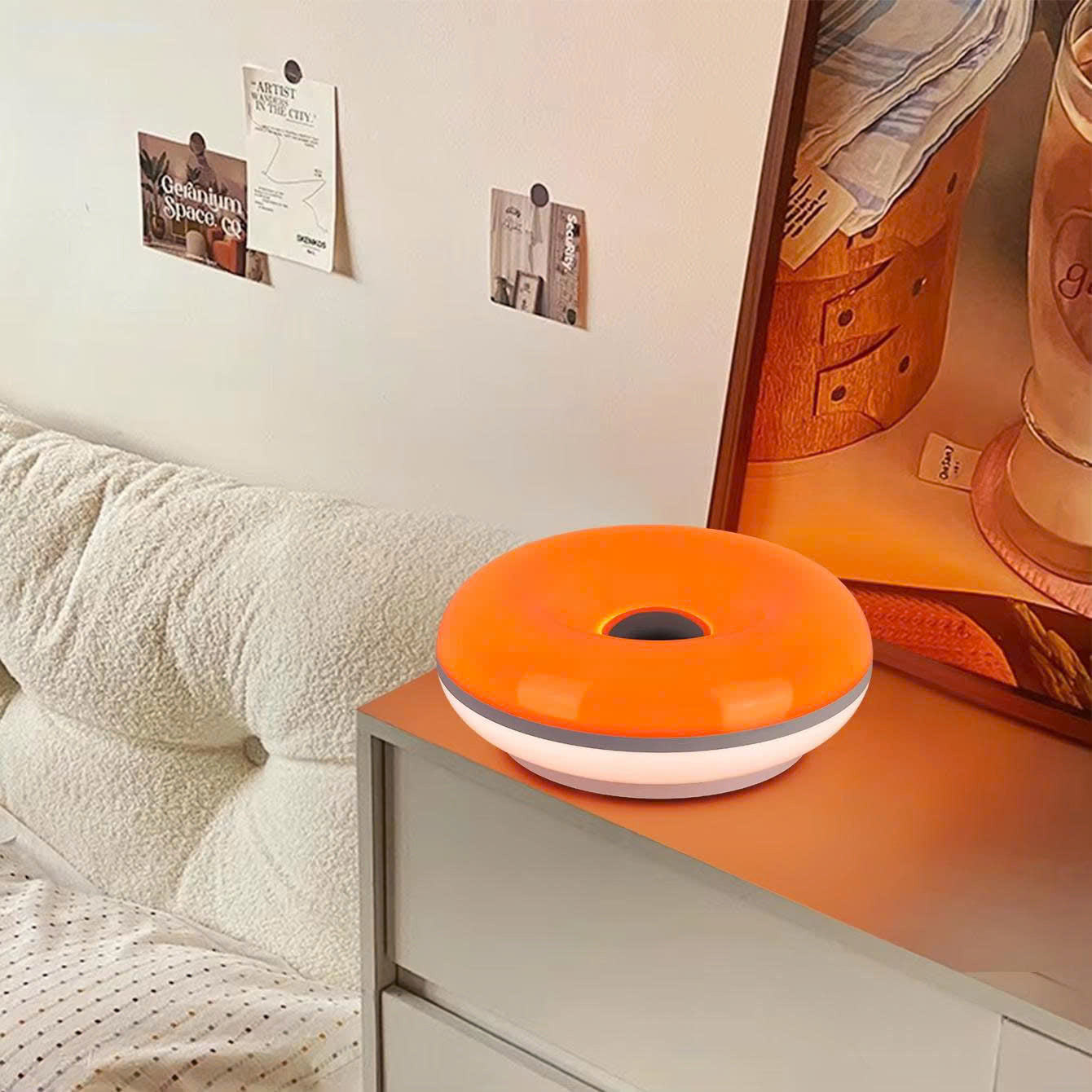 Bauhaus Donut Table Lamp - USB Ambient Night Light for Bedroom