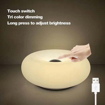 Bauhaus Donut Table Lamp - USB Ambient Night Light for Bedroom