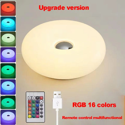 Bauhaus Donut Table Lamp - USB Ambient Night Light for Bedroom