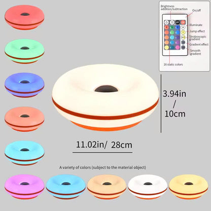 Bauhaus Donut Table Lamp - USB Ambient Night Light for Bedroom