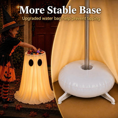 30 in Lighted Halloween Ghost Candy Bowl Holder with Remote