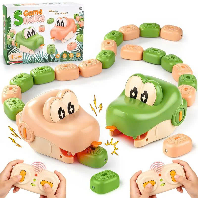 2 Players Remote Control Magnetic Snake Battle Game Toy for Kids