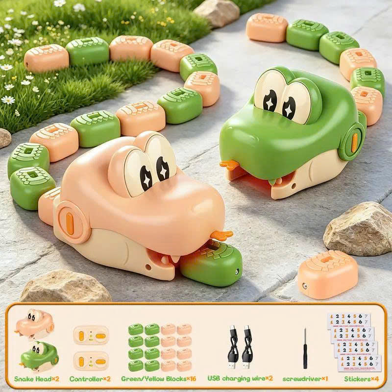 2 Players Remote Control Magnetic Snake Battle Game Toy for Kids