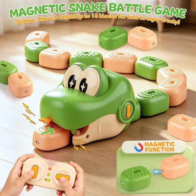 2 Players Remote Control Magnetic Snake Battle Game Toy for Kids
