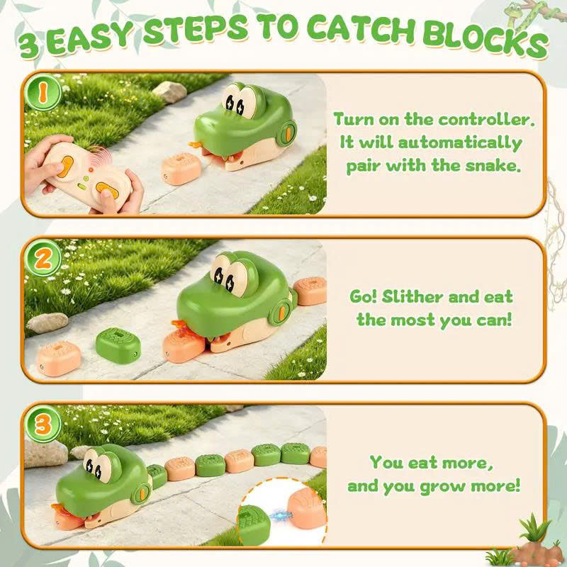 2 Players Remote Control Magnetic Snake Battle Game Toy for Kids