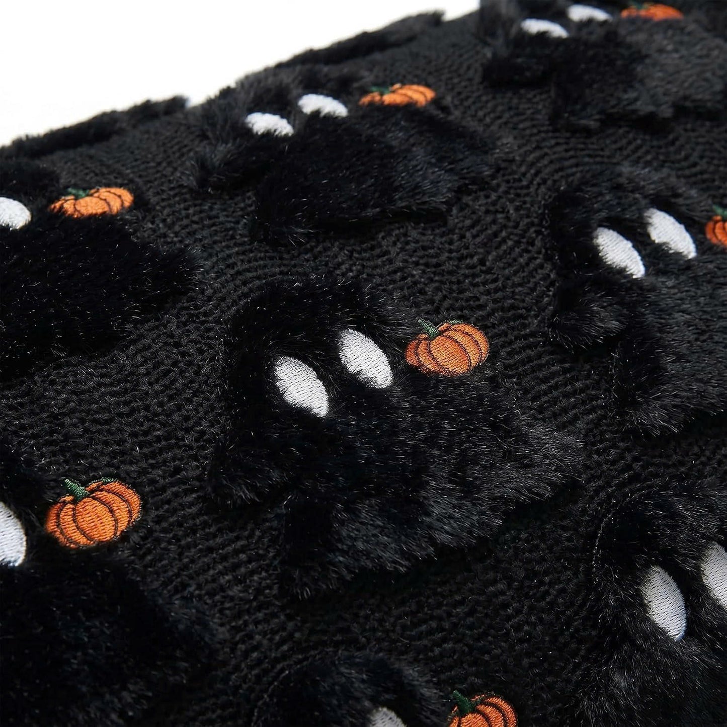 Set of 2 Halloween Ghost Soft Faux Fur Throw Pillow Covers