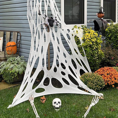 450 / 900 sqft Stretchy Spider Web Outdoor Halloween Decorations (2-Pack)
