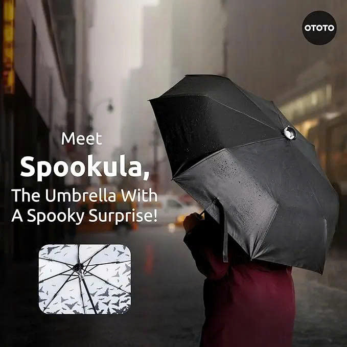 OTOTO Spookula Vampire Folding Umbrella - Windproof Travel Parasol