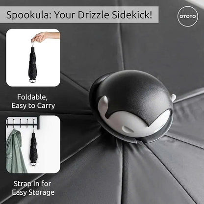 OTOTO Spookula Vampire Folding Umbrella - Windproof Travel Parasol