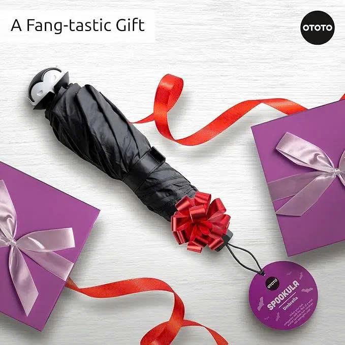 OTOTO Spookula Vampire Folding Umbrella - Windproof Travel Parasol