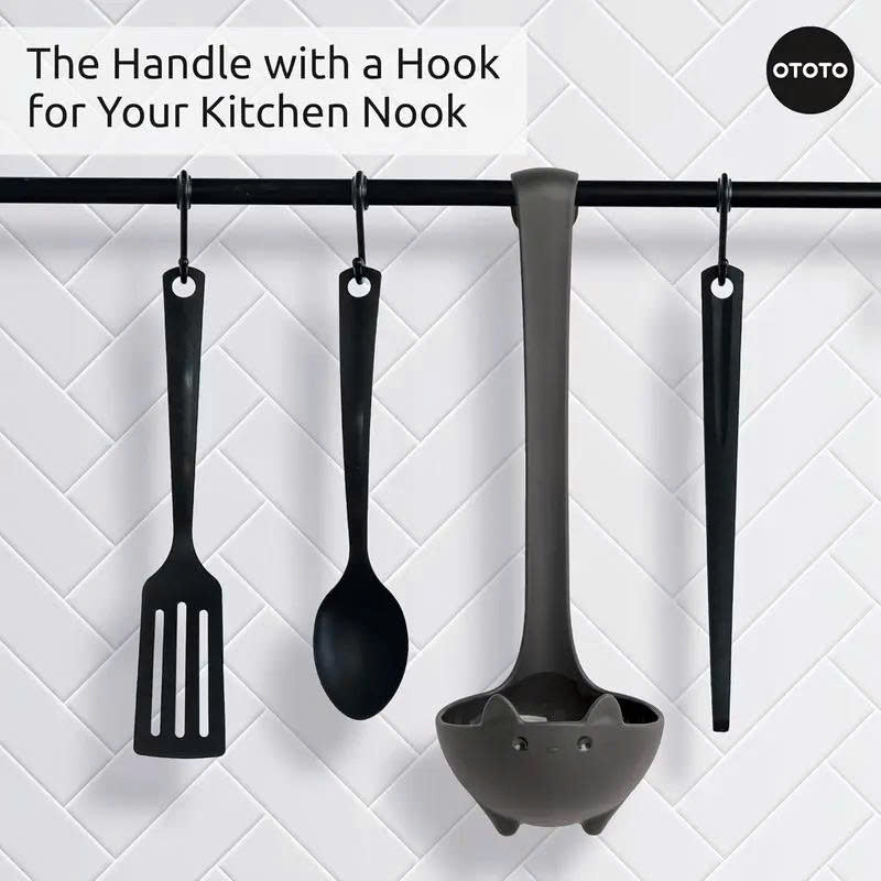 OTOTO Katie Cat Soup Ladle - Standing Heat Resistant Kitchen Ladle