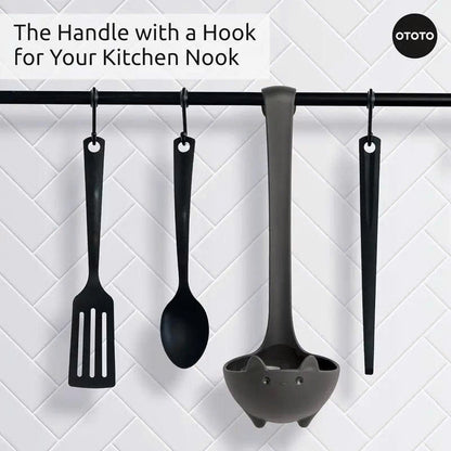 OTOTO Katie Cat Soup Ladle - Standing Heat Resistant Kitchen Ladle