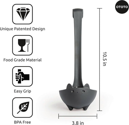 OTOTO Katie Cat Soup Ladle - Standing Heat Resistant Kitchen Ladle