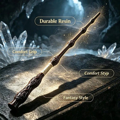 Rechargeable Resin Wizard Magic Wand Set with Gift Box & Flash Paper
