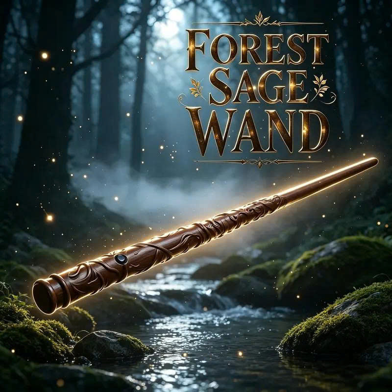 Rechargeable Resin Wizard Magic Wand Set with Gift Box & Flash Paper